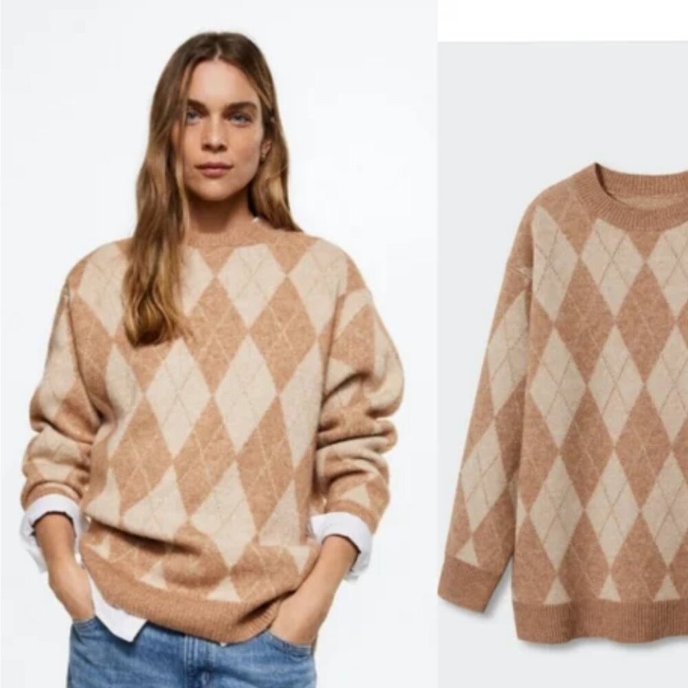 NWOT Mango Rhombus Sweater